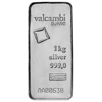 A picture of a Lingot d’argent Valcambi de 1 kg